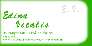 edina vitalis business card