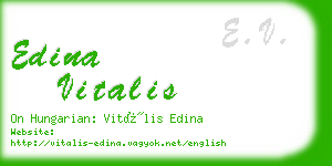 edina vitalis business card